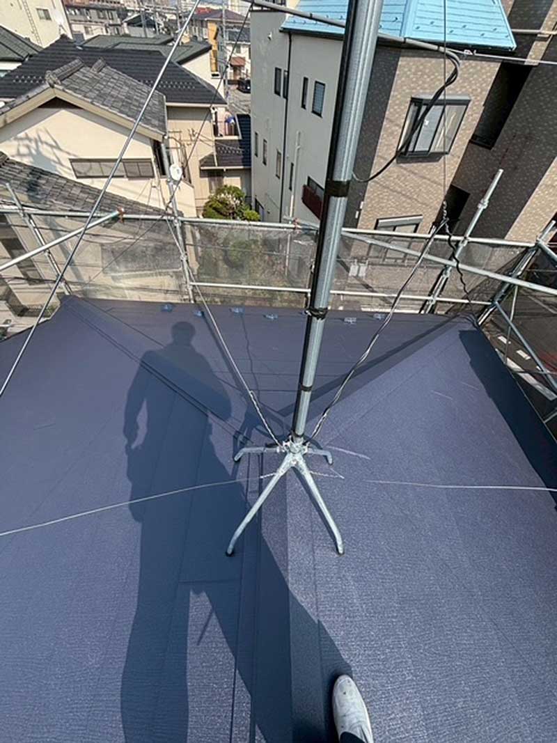 カバー工法施工後の屋根