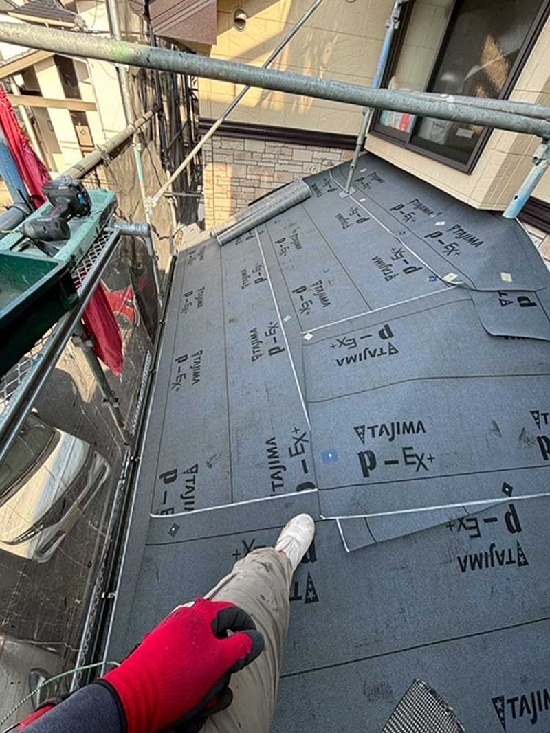 ルーフィング張り込み