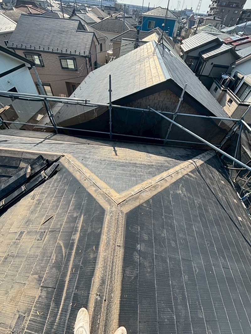 大屋根の垂木撤去