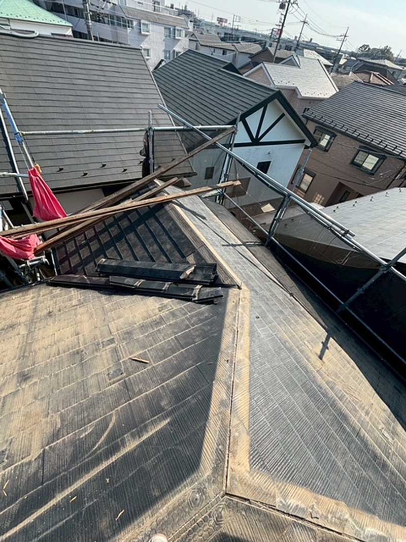 大屋根の垂木撤去