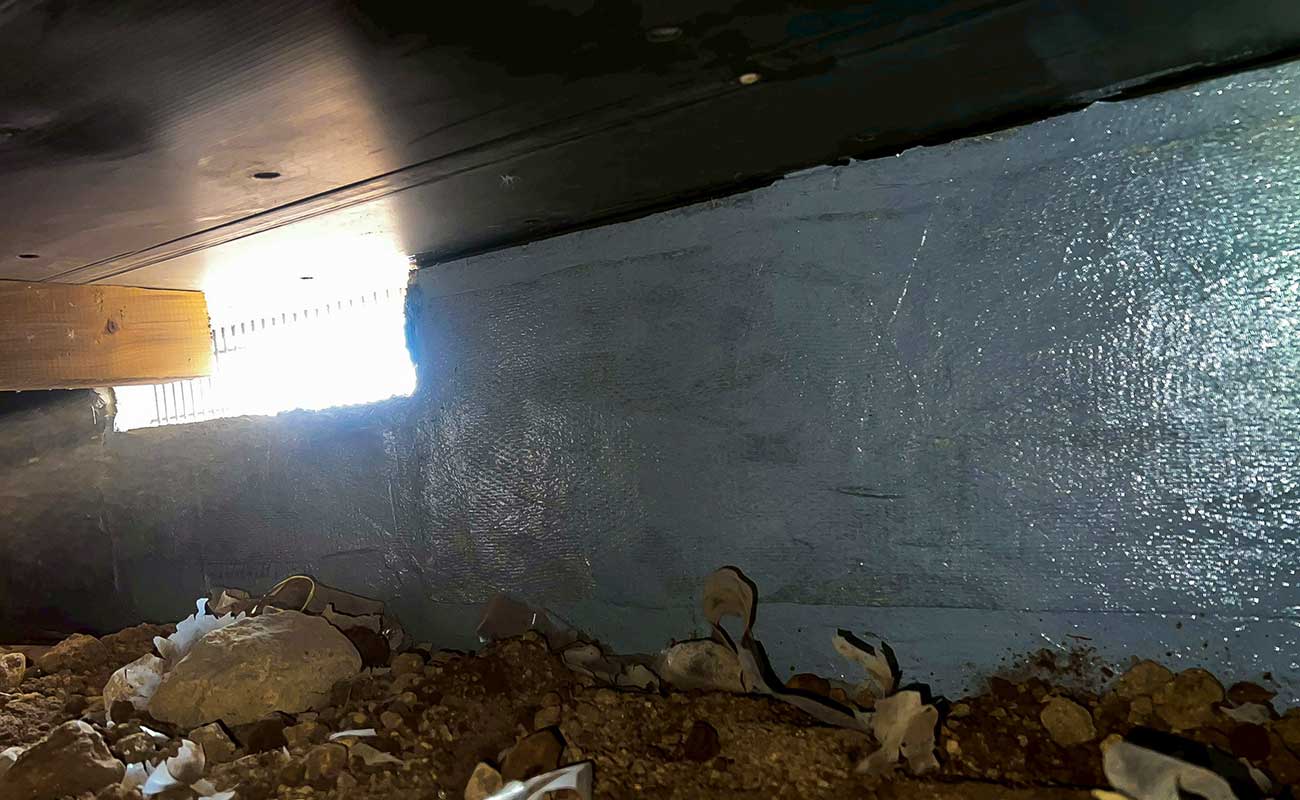 床下基礎補強工事施工後の基礎