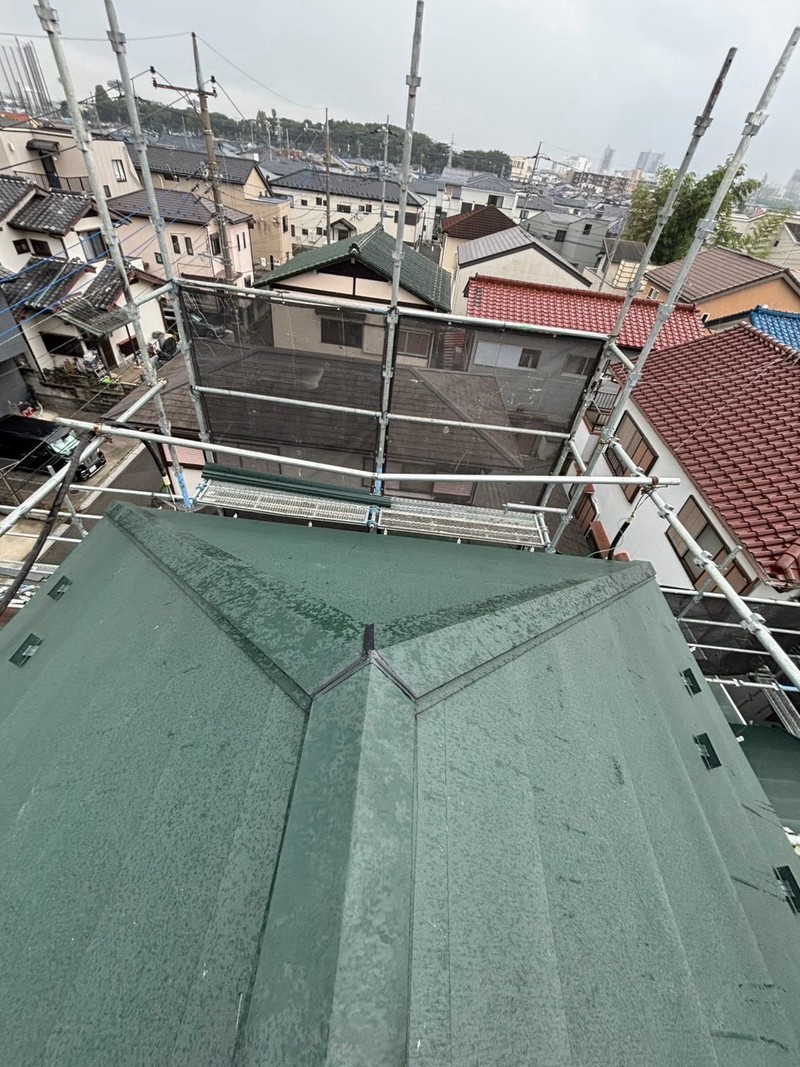 棟板金の取付け