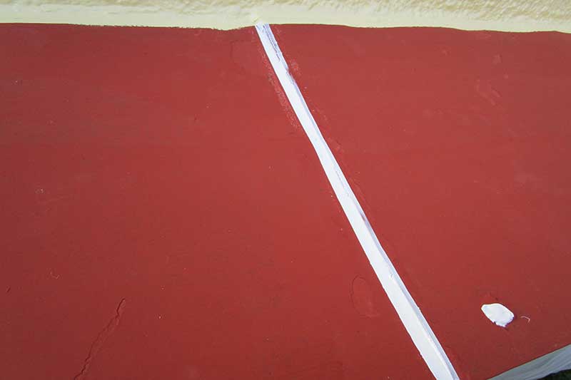 庇のコーキング処理