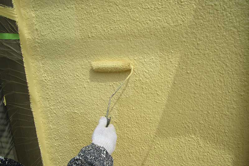 外壁の上塗り作業完了
