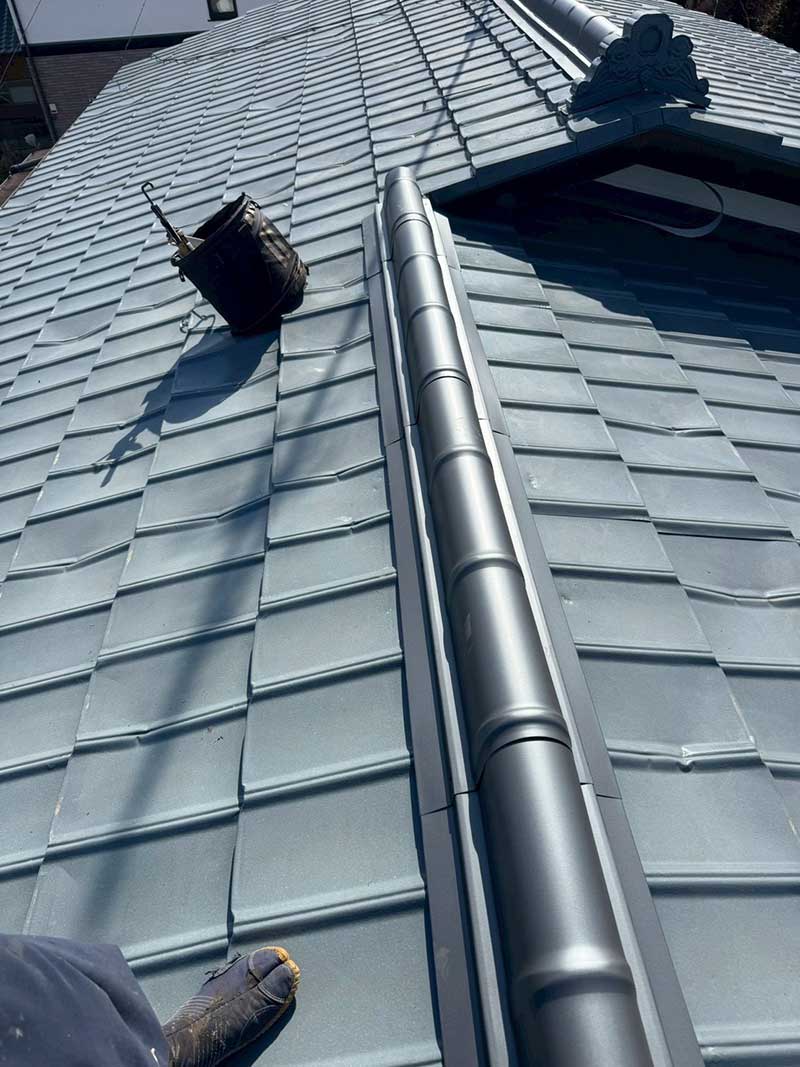 施工後の棟板金