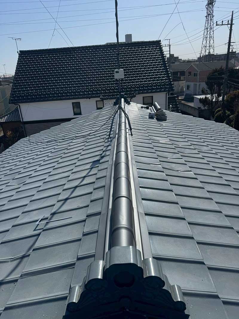 施工後の棟板金