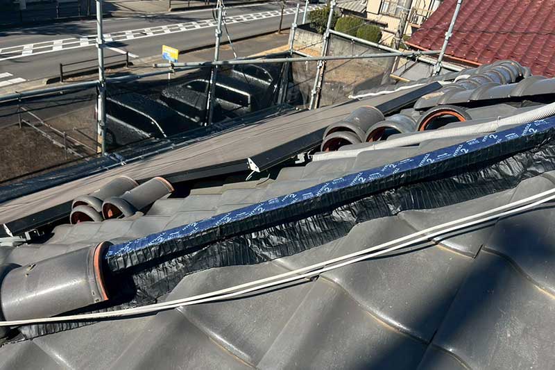 ハイロール2を張り込んで密着させる