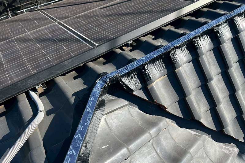 ハイロール2を張り込んで密着させる