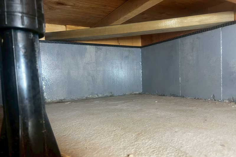 内基礎の強化剤塗布