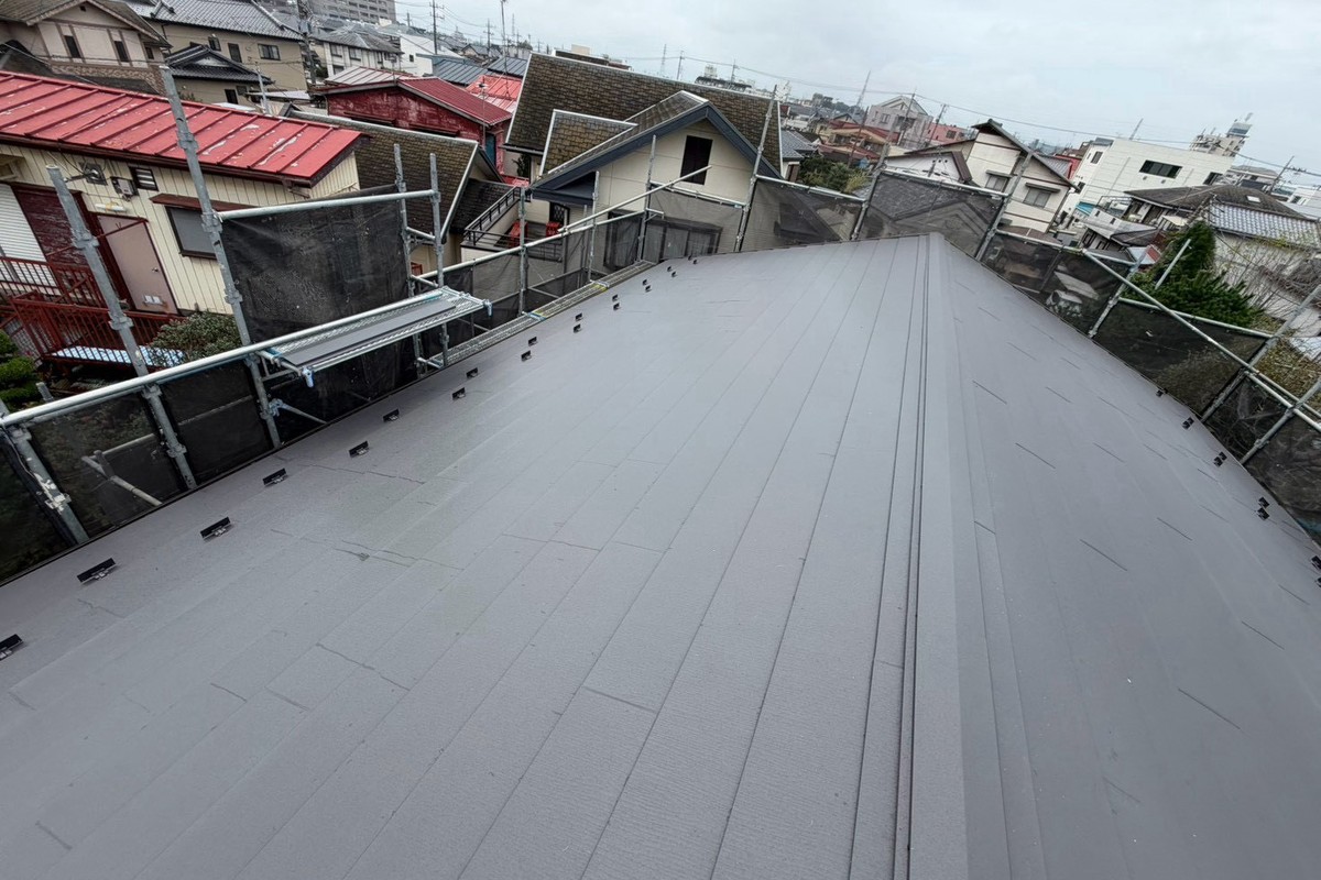 ガルバ張り込み完了後の屋根