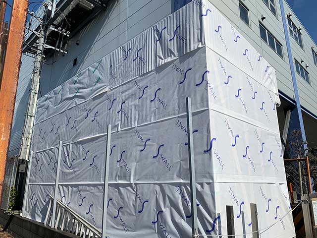 透湿防水シート張り込み