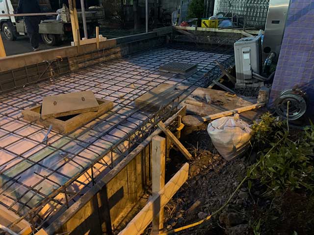 鉄筋の設置
