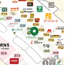 モラージュ菖蒲3Fフロアマップ。中央の緑色マーカーがコープdeリフォーム